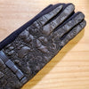 Women's Quilted Floral Texting Gloves Brown